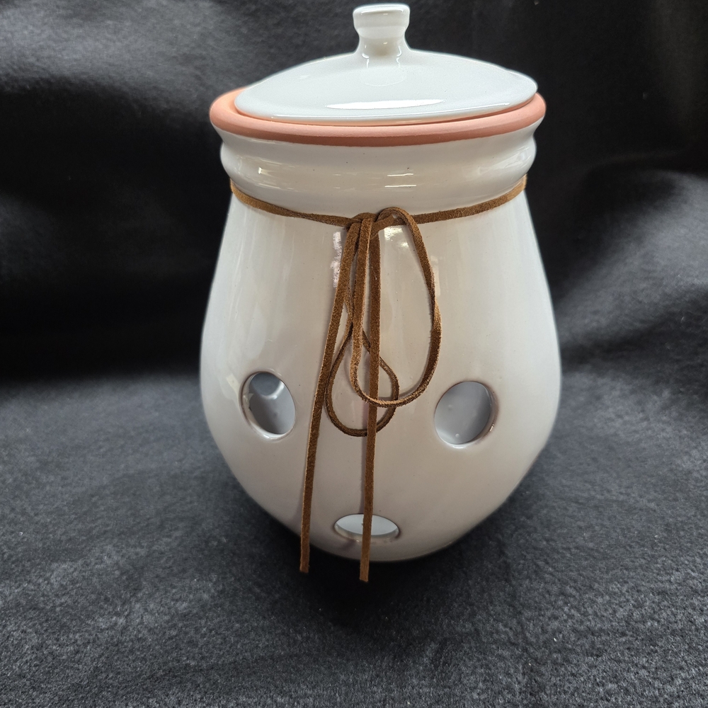 Ceramic garlic or onion keeper